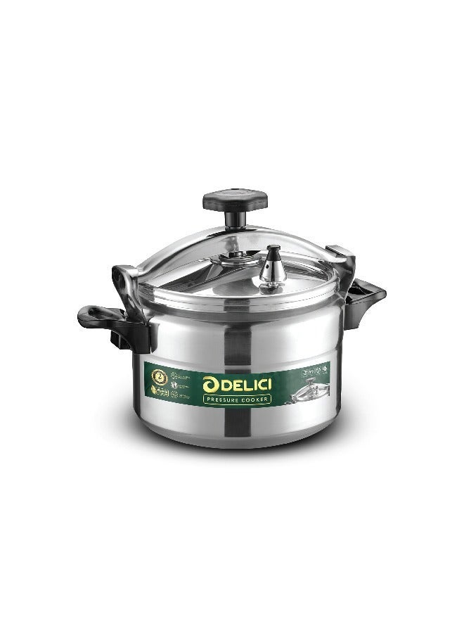 DELICI 5L Aluminum Arabic Pressure Cooker | Mirror Coated Exterior | Safety Lock | Heat-Resistant Base | Long-Lasting Rubber Sealing | Durable Body & Lid | Perfect Heat Distribution | Ideal For Modern Middle East Kitchen | DPC 5A - Image 3